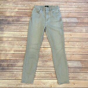 7 For All Mankind Light Gray High Waist Ankle Skinny Jeans Stretchy